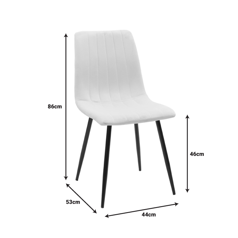 Καρέκλα Noor pakoworld κυπαρισσί βελούδο με πόδι μετάλλου σε μαύρη απόχρωση 44x53x86εκ