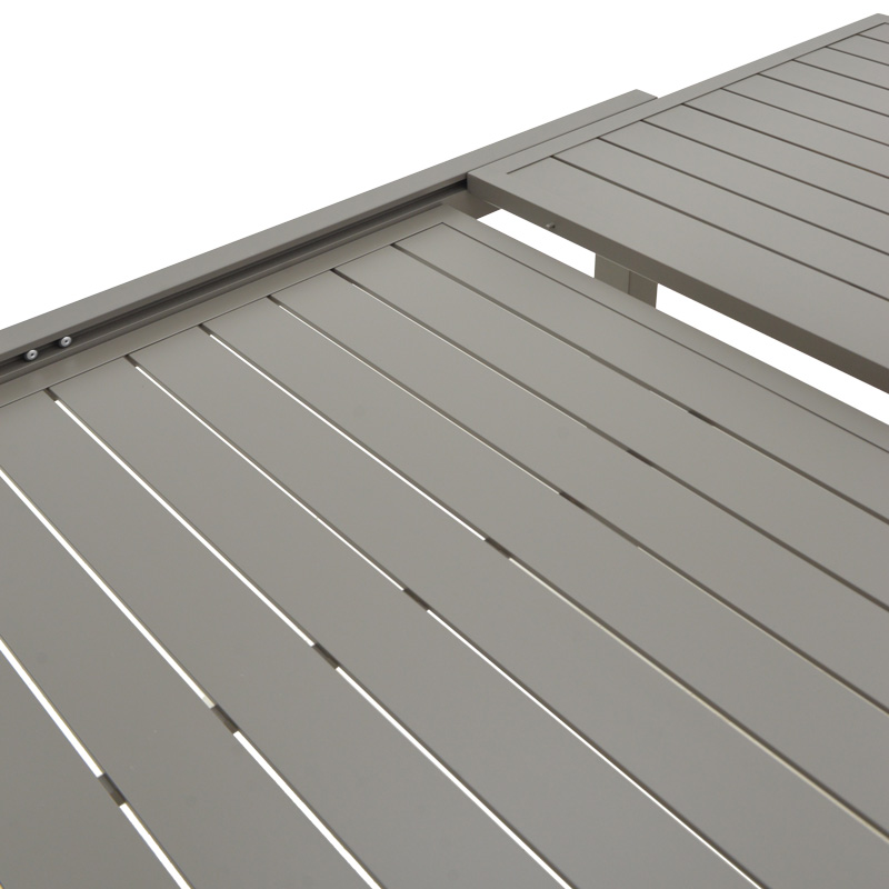 Τραπέζι επεκτεινόμενο Lafla pakoworld αλουμίνιο σε σαμπανιζέ απόχρωση 160-240x100x75εκ