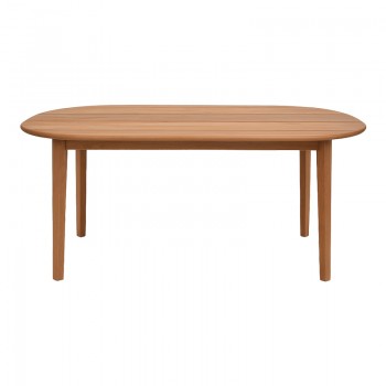 Τραπέζι Skyl pakoworld teak ξύλο σε φυσική απόχρωση 190x90x75εκ