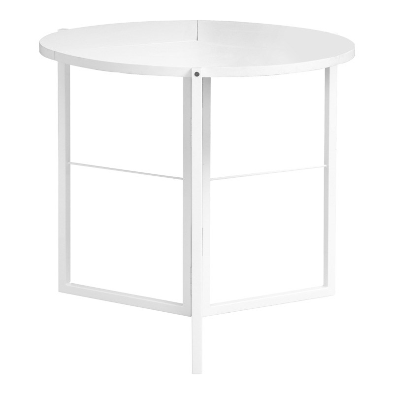 Τραπέζι Talen pakoworld σε λευκή απόχρωση Φ80x74εκ