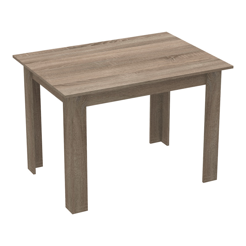 Τραπεζαρία Manka-Parker pakoworld σετ 5τεμ mdf σε μαύρη-sonoma truffle απόχρωση 110x80x77εκ