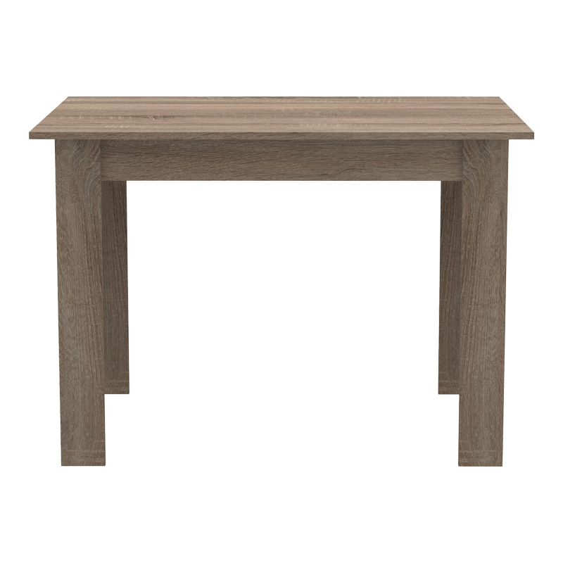 Τραπεζαρία Manka-Parker pakoworld σετ 5τεμ mdf σε μαύρη-sonoma truffle απόχρωση 110x80x77εκ