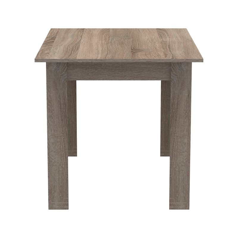Τραπεζαρία Manka-Parker pakoworld σετ 5τεμ mdf σε μαύρη-sonoma truffle απόχρωση 110x80x77εκ
