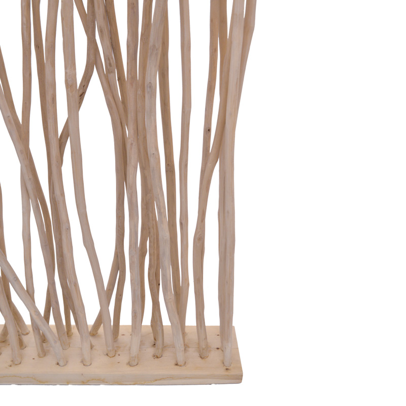 Διακοσμητικό δαπέδου Barbin pakoworld teak-suar ξύλο σε φυσική απόχρωση 120x25x200εκ