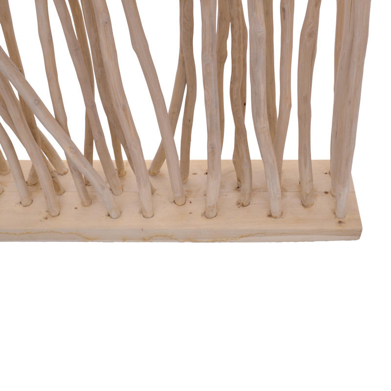 Διακοσμητικό δαπέδου Barbin pakoworld teak-suar ξύλο σε φυσική απόχρωση 120x25x200εκ