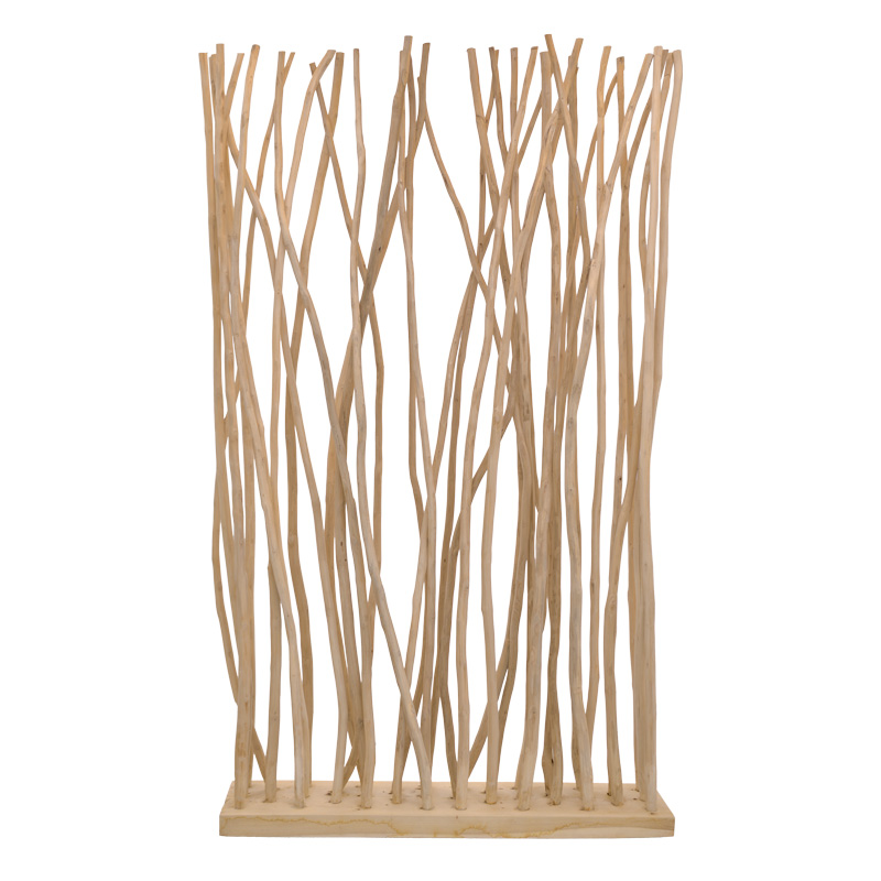 Διακοσμητικό δαπέδου Barbin pakoworld teak-suar ξύλο σε φυσική απόχρωση 120x25x200εκ