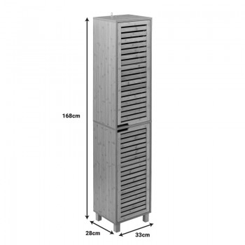 Ντουλάπι-στήλη τοίχου Sicela pakoworld σε φυσική απόχρωση 33x28x168εκ