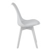 Καρέκλα Gaston I pakoworld PP-PU σε λευκή απόχρωση 48.5x53.5x81.5εκ