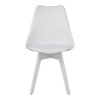 Καρέκλα Gaston I pakoworld PP-PU σε λευκή απόχρωση 48.5x53.5x81.5εκ