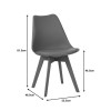 Καρέκλα Gaston I pakoworld PP-PU σε μέντα απόχρωση 48.5x53.5x81.5εκ