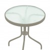 Τραπέζι Watson pakoworld μέταλλο σαμπανιζέ-γυαλί Φ60x70εκ