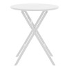 Τραπέζι Albero pakoworld πτυσσόμενο μέταλλο σε λευκή απόχρωση Φ60x70εκ