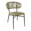 Καρέκλα στοιβαζόμενη Agus pakoworld αλουμίνιο-pe rattan σε φυσική απόχρωση 55x63x77εκ
