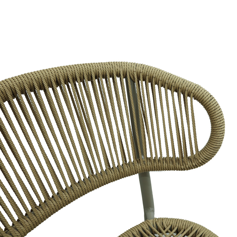 Καρέκλα στοιβαζόμενη Agus pakoworld αλουμίνιο-pe rattan σε φυσική απόχρωση 55x63x77εκ