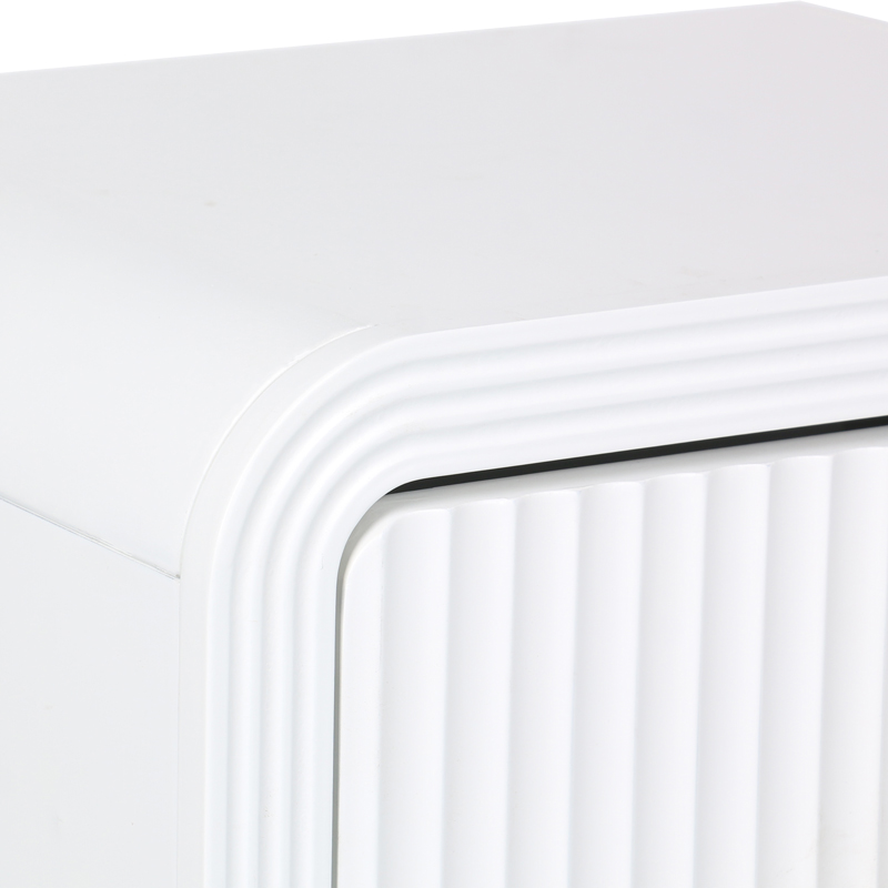 Κομοδίνο Zeplen pakoworld MDF σε λευκή απόχρωση 40x30x53εκ