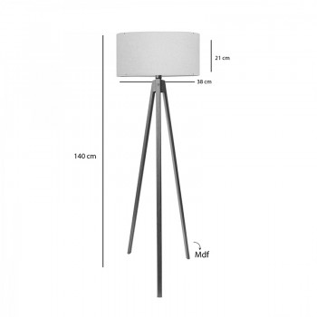 Φωτιστικό δαπέδου PWL-1059 pakoworld Ε27 σε κρέμα-καρυδί απόχρωση Φ38x140εκ