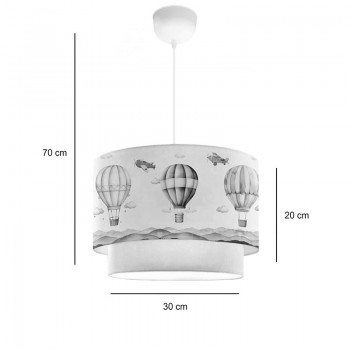 Παιδικό φωτιστικό οροφής Balon pakoworld σε κρέμα απόχρωση Φ30x20εκ