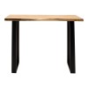 Τραπέζι μπαρ Miles pakoworld μασίφ ξύλο ακακίας 3.7-4εκ σε φυσική απόχρωση με μαύρα μεταλλικά πόδια 120x53x97εκ