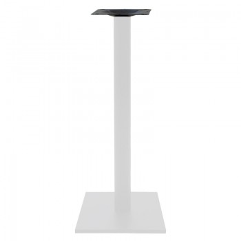 Βάση τραπεζιού bar Staid  pakoworld μεταλλική λευκή-μαύρη 40x40x94εκ