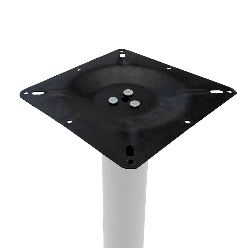 Βάση τραπεζιού bar Staid  pakoworld μεταλλική λευκή-μαύρη 40x40x94εκ