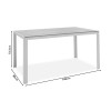 Τραπεζαρία Zacreta-Nares σετ 5τεμ pakoworld λευκό-φυσικό 140x80x72.5εκ