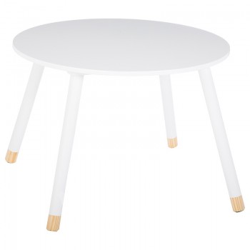 Παιδικό τραπεζάκι Playful pakoworld λευκό-φυσικό Φ60x43,5εκ