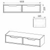 Κονσόλα-τουαλέτα Alberto pakoworld κρεμαστή καρυδί 100x32.5x22εκ