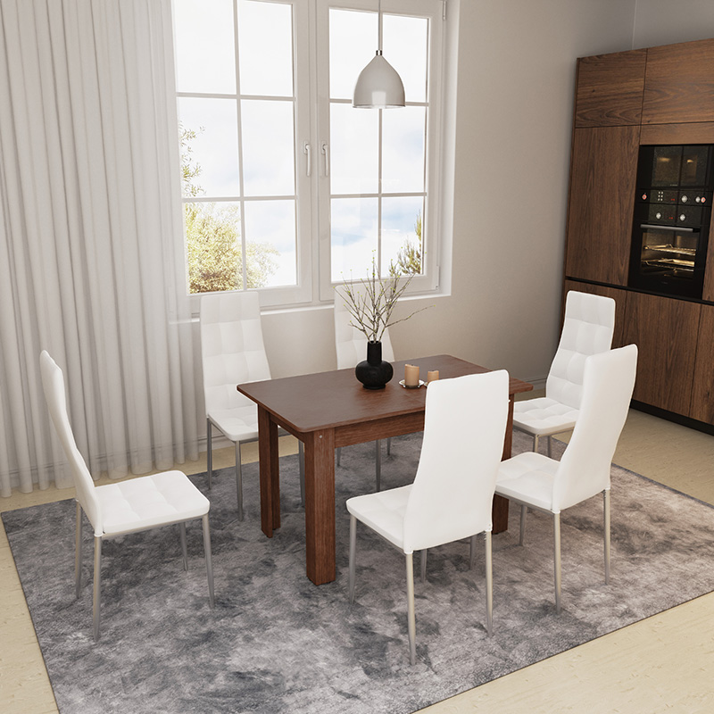 Τραπέζι Quiin pakoworld επεκτεινόμενο καρυδί 120-164x70x73.5εκ