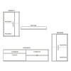 Σύνθετο σαλονιού Zafira pakoworld sonoma-λευκό 190x35x190εκ