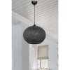 Φωτιστικό οροφής μονόφωτο Leshia pakoworld Ε27 μαύρο Φ38x38εκ