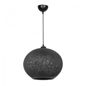 Φωτιστικό οροφής μονόφωτο Leshia pakoworld Ε27 μαύρο Φ38x38εκ
