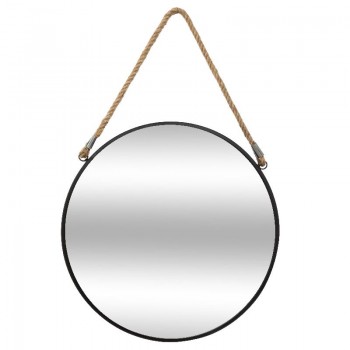 Καθρέπτης PWD-0084 pakoworld μέταλλο μαύρο 55x3x55εκ