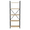 Βιβλιοθήκη Baker pakoworld καρυδί-μαύρο 66x34x180εκ