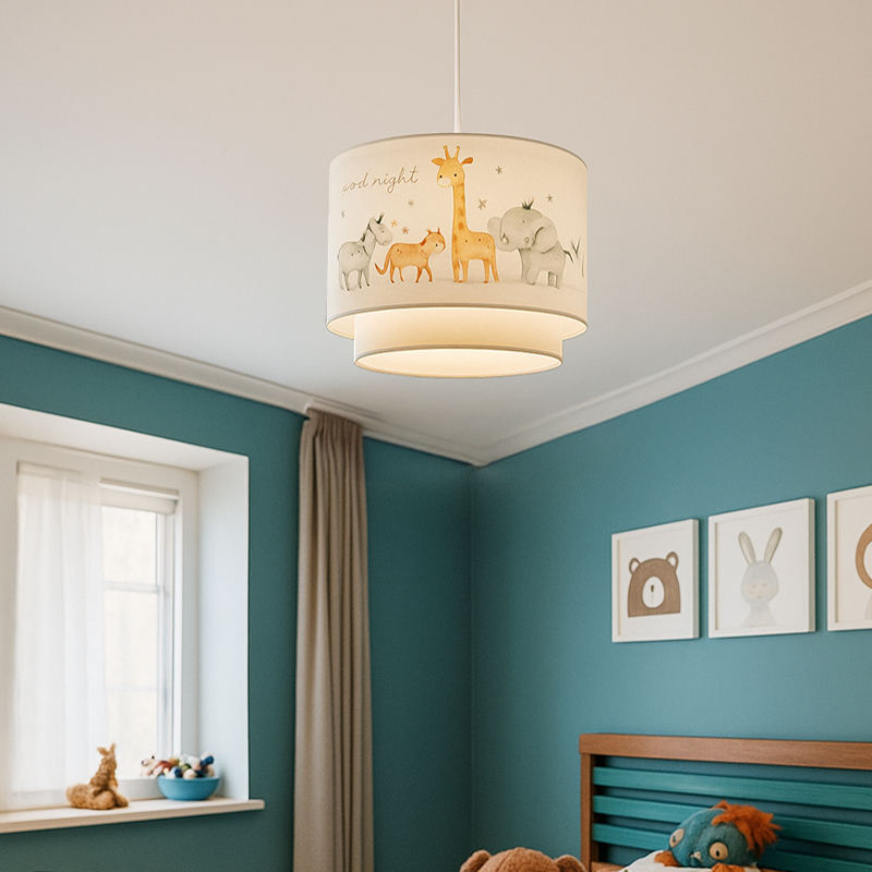 Παιδικό φωτιστικό οροφής μονόφωτο PWL-1097 pakoworld Ε27 λευκό-πορτοκαλί Φ30x20εκ