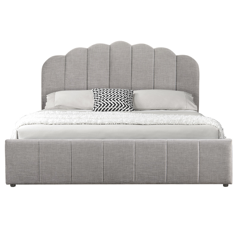 Κρεβάτι Tatiana pakoworld ύφασμα γκρι με αποθηκευτικό χώρο 160x200εκ