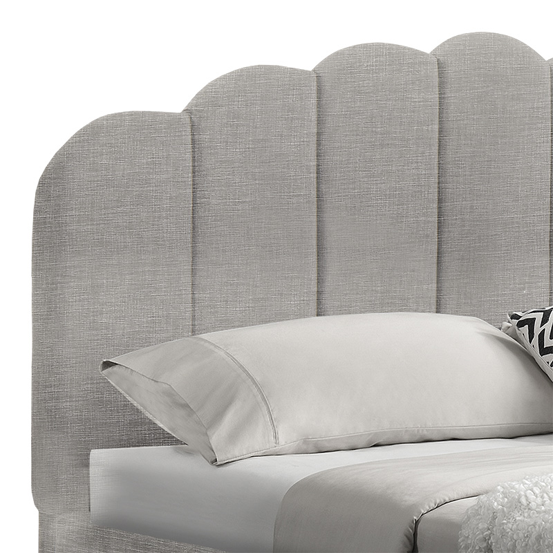 Κρεβάτι Tatiana pakoworld ύφασμα γκρι με αποθηκευτικό χώρο 160x200εκ