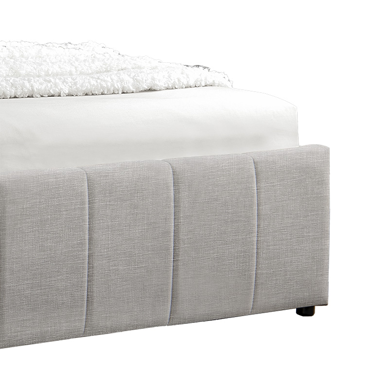 Κρεβάτι Tatiana pakoworld ύφασμα γκρι με αποθηκευτικό χώρο 160x200εκ