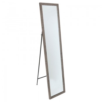 Καθρέπτης δαπέδου Stand pakoworld dark oak 35.5x2.5x155.5εκ