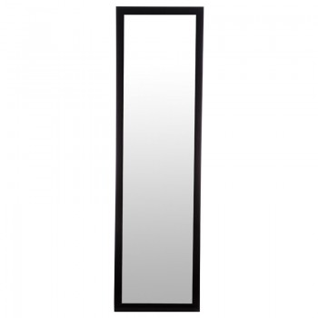 Καθρέπτης δαπέδου PWD-0112 pakoworld polyresin-γυαλί μαύρο 39x35.5x125εκ