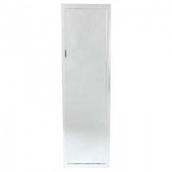 Καθρέπτης δαπέδου PWD-0112 pakoworld polyresin-γυαλί ασημί 39x33.5x125εκ