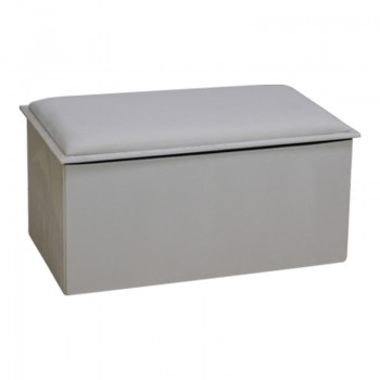 Σκαμπό-μπαούλο Koper pakoworld βελούδο σε μπεζ απόχρωση 76x38x38εκ