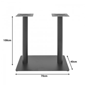 Βάση τραπεζιού Givosa pakoworld μεταλλική σε μαύρη απόχρωση 70x40x108εκ