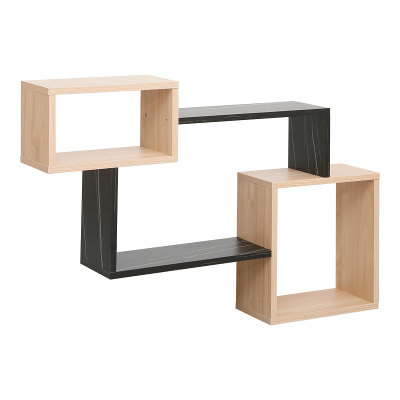 Ράφι τοίχου Beldra pakoworld σε φυσική απόχρωση με όψη μαρμάρου 84x15x57.8εκ