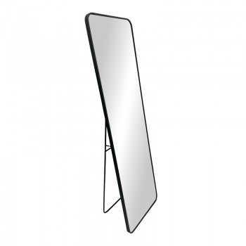 Καθρέπτης δαπέδου Jayrens Inart αλουμίνιο σε μαύρη απόχρωση 50x40x160εκ