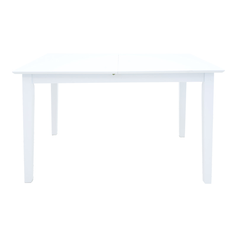 Tραπέζι επεκτεινόμενο Mabor pakoworld ξύλο σε λευκή απόχρωση 120-150x80x73,8εκ