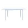 Tραπέζι επεκτεινόμενο Mabor pakoworld ξύλο σε λευκή απόχρωση 120-150x80x73,8εκ
