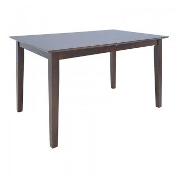 Tραπέζι επεκτεινόμενο Mabor pakoworld ξύλο σε καρυδί απόχρωση 120-150x80x73,8εκ