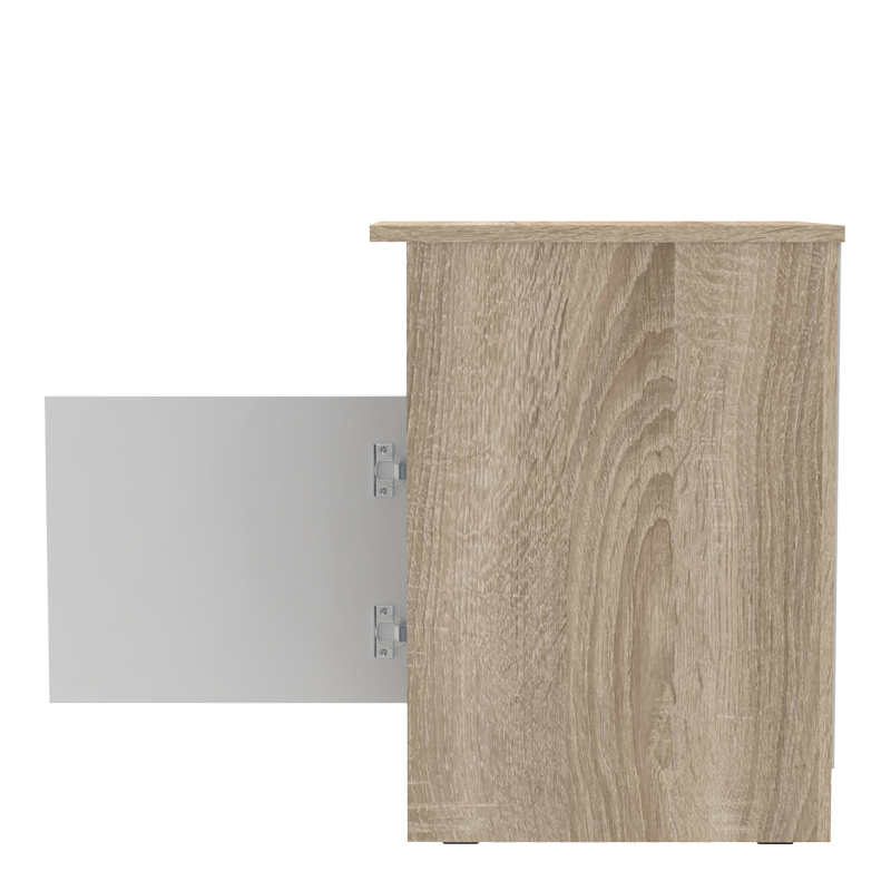 Κομοδίνο Galdi pakoworld σε sonoma-λευκή απόχρωση 40x45x60εκ