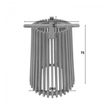 Βάση τραπεζιού εσωτερικού χώρου Galy pakoworld mindi ξύλο σε φυσική απόχρωση Φ60x75εκ