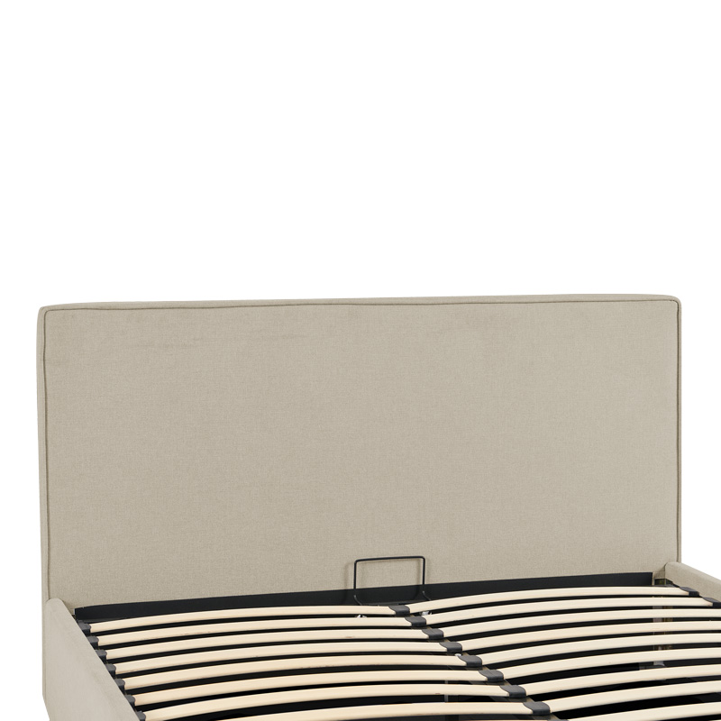 Κρεβάτι διπλό Bedka pakoworld ύφασμα γκρι με αποθηκευτικο χώρο160x200εκ